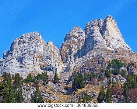 Alpine Peak Frümsel (fruemsel Or Frumsel) In The Churfirsten Mountain Range, Between The Obertoggenb