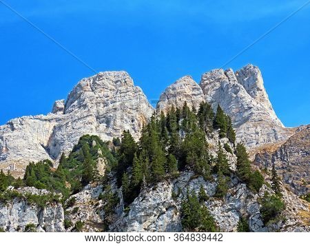 Alpine Peak Frümsel (fruemsel Or Frumsel) In The Churfirsten Mountain Range, Between The Obertoggenb