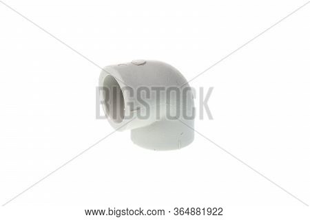 Plastic Ppr 90 Degree Fitting For Water Pipes, Isolated On White Background