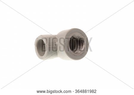 Plastic Ppr Elbow Metal Female Thread Fitting For Water Pipes, Isolated On White Background