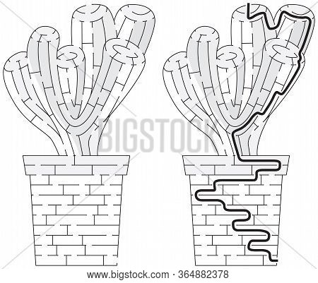 Succulent Maze Kids Vector &amp; Photo (Free Trial) | Bigstock