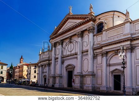 Bassano Del Grappa, Vicenza / Italy - October 2 2017: The Church Of Saint Giovanni (saint John) The 
