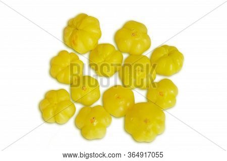 Close-up Star Gooseberry And Isosated On White Background