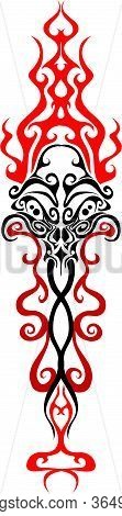 Haida Style Totem Pattern Created With Animal Images. Vector Illustration Fit For Tattoo. Eps