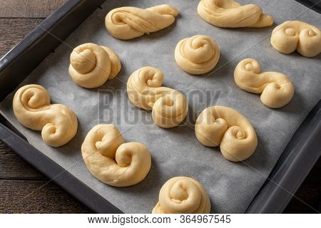 Raw Jidasky Or Jidase - Czech Sweet Easter Pastry, Before Baking