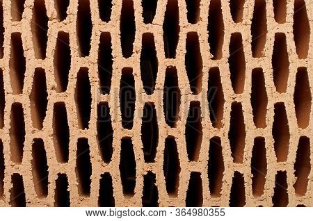 Close Up Of Ceramic Building Block For Construction