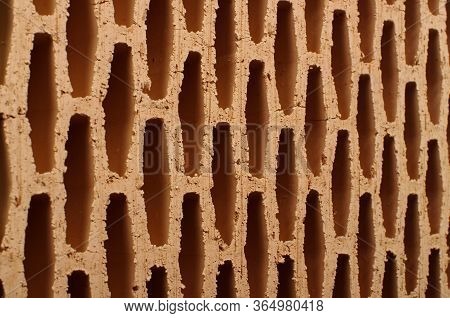 Close Up Of Ceramic Building Block For Construction
