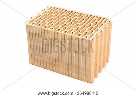 Ceramic Building Block Isolated On The White Background