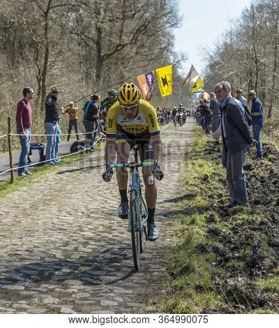 Wallers,france - April 12,2015: The Belgian Cyclist, Maarten Wynants Of Team Lottonl-jumbo Riding On