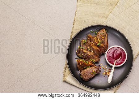 Roast And Braised Duck Breast With Sweet And Sour Berry Sauce