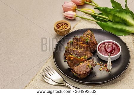 Roast And Braised Duck Breast With Sweet And Sour Berry Sauce