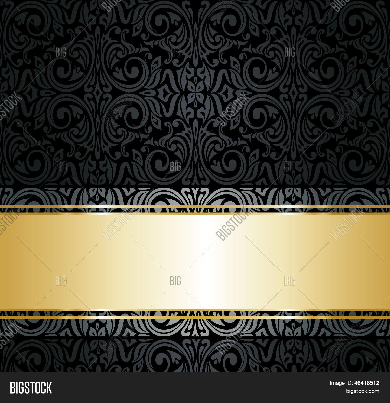 Vector Y Foto Negro Oro Vintage Prueba Gratis Bigstock