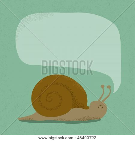 Snail bubble speech , eps10 vector format