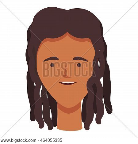 Dreadlock Icon Cartoon Vector. African Hair. Curly Style