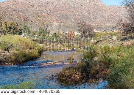 Pedestrian Bridge Over The Krom River At Kromrivier Cederberg Park In The Western Cape Cederberg