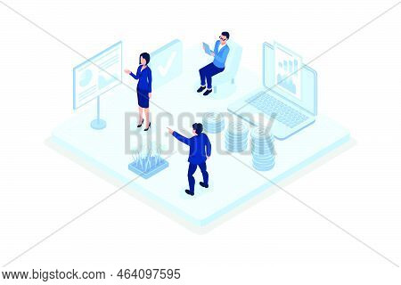 Personal Finance Management And Financial Literacy, Isometric Vector Modern Illustration
