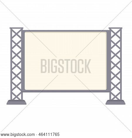 Cinema Theater Icon Cartoon Vector. Car Screen. Drive Outdoor