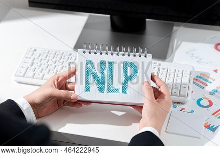 Sign Displaying Nlp. Conceptual Photo Psychological Approach Involves Analyzing Strategies To Reach 