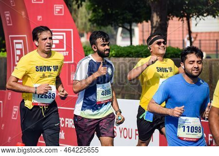 New Delhi, India - October 16 2022 - Vedanta Delhi Half Marathon Race After Covid In Which Marathon