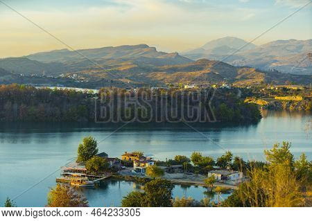 Beautiful View Of Manavgat Baraji Forests And Lake In Antalya, Turkey. High Quality Photo