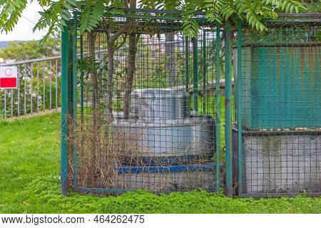 Hidden Underground Air Duct Ventilation Fan Inlet Outlet Hvac In Park