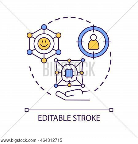 Target Audience Research Concept Icon. Consumer Analysis. Client Centricity. Wireless Connection Abs
