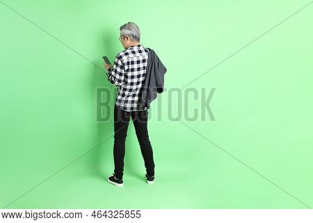 Asian Man On Green