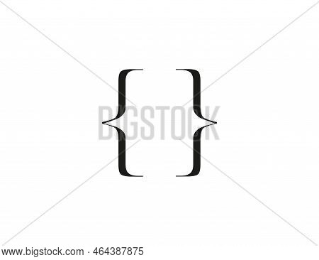 Code, Curly Braces, Curly Brackets Icon. Vector Illustration.