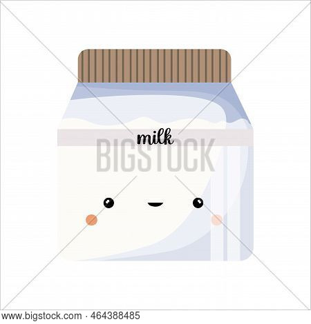 Yami Food Relistick Illustration, A Bottle Of Milk With Eyes, Childish Theme Drawing, Cute And Funny
