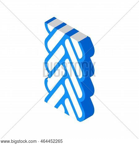 Spiga Wheat Chain Isometric Icon Vector. Spiga Wheat Chain Sign. Isolated Symbol Illustration