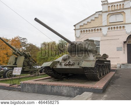 Kiev, Ukraine. October 14, 2022. T34 Tank In The Kiev Polytechnic Open Air Museum
