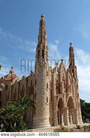 Novelda, Alicante, Spain - June 1 2017 - Sanctuary Of Santa Mara Magdalena, Novelda On A Sunny Day. 