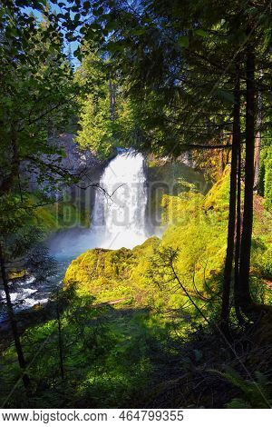 Sahalie Koosah Tamolitch Falls On Mckenzie River, Williamette National Forest, Cascade Mountains, Or