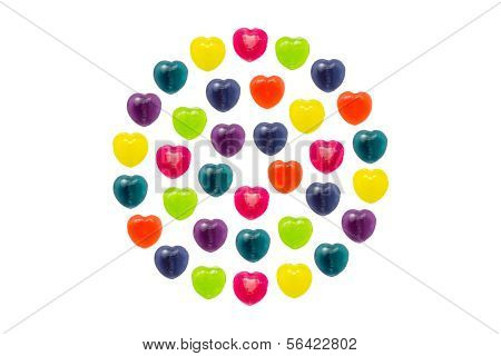 Sada Candy srdce v Full Circle obrazce pro Valentine