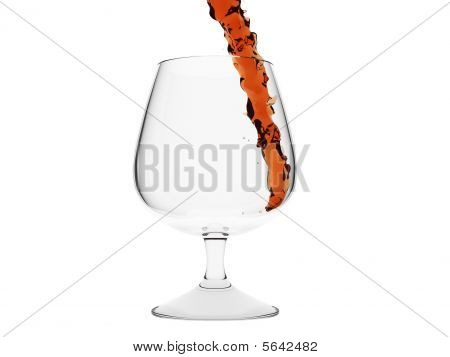 孤立的鸡尾酒杯