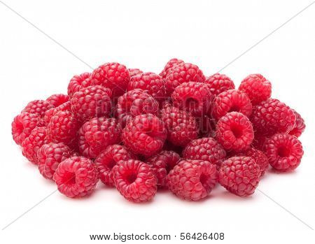 Sweet raspberry isolated on white background cutout