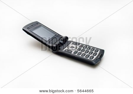 흰색 바탕에 휴대 전화