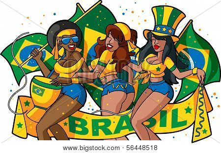 Tifosi di calcio brasiliano