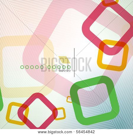 Colorful square geometric shape flat design for infographics | business background | banners | business techno icon
