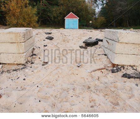 Mały dom na plaży