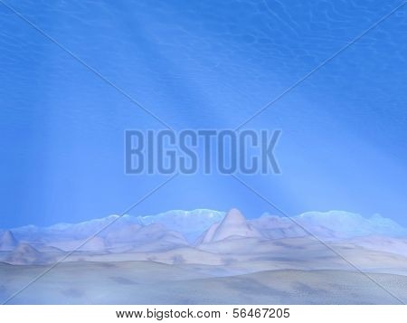 Unterwasser-Szene 3d render
