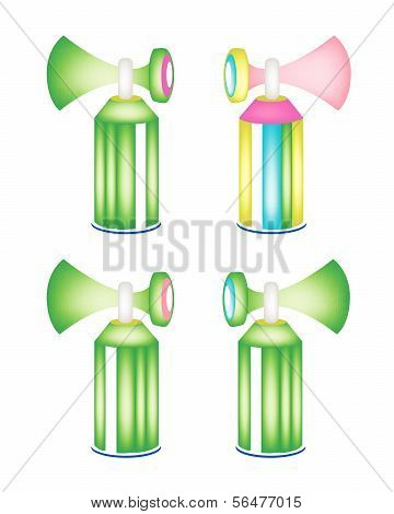 Set Of Colorful Air Horns