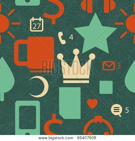 Flat vector abstract seamless pattern background.