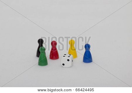 White Cube And Color Figures