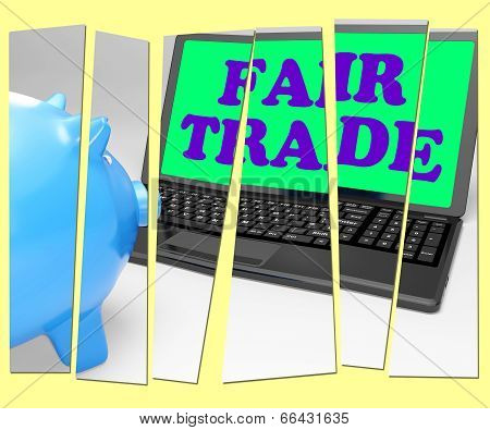 Fair Trade Piggy Bank Means Fairtrade Ethical Shopping