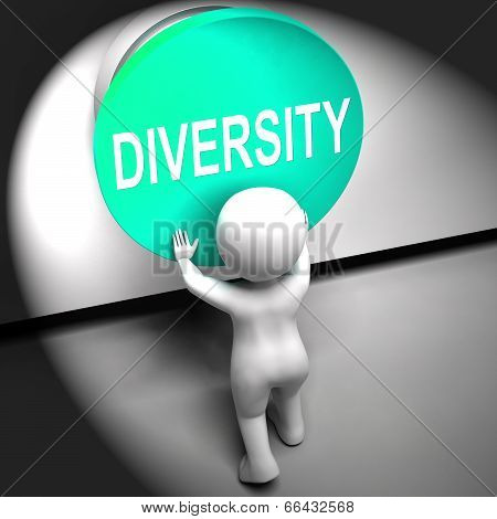 Diversity Pressed Means Variety Difference Or Multi-cultural