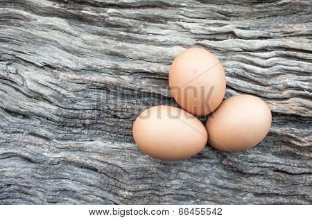 Eggs Laid On Wooden Floor