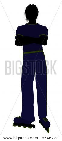 Silhueta masculina Roller Skater