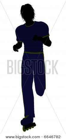 Silhueta masculina Roller Skater
