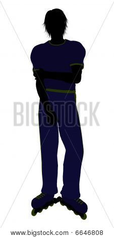 Silhueta masculina Roller Skater